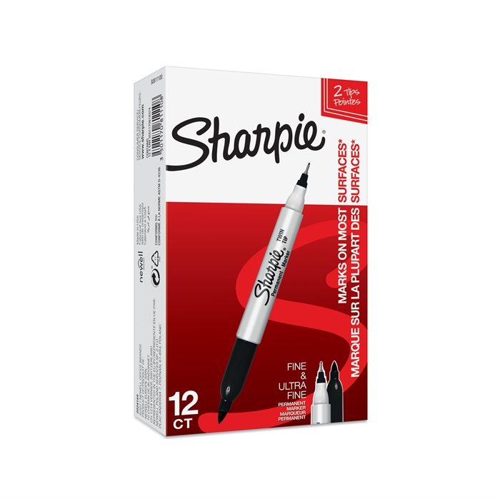 Sharpie marqueur TwinTip EF/F noir