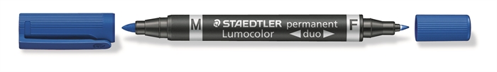 Staedtler Marker Lumocolor Duo Perm 0,6-1,5mm bleu