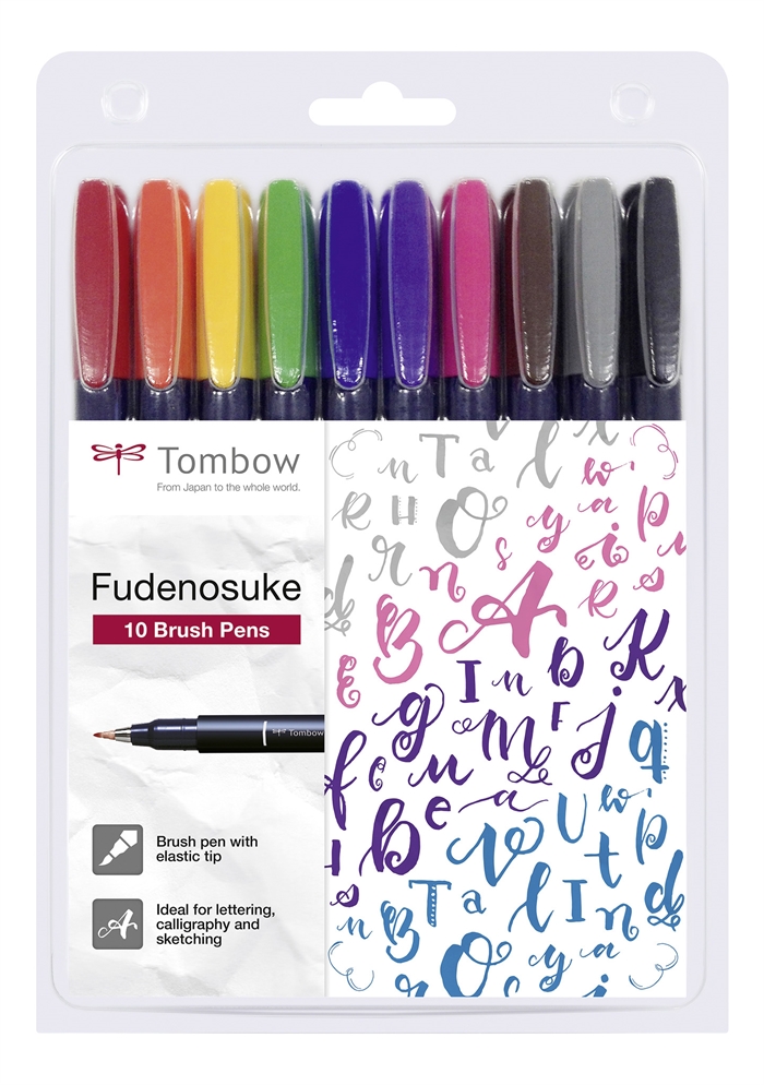 Tombow Marqueur Fudenosuke dur ass (10)