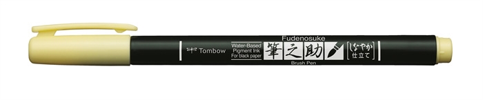 Tombow Marker Fudenosuke jaune pastel doux