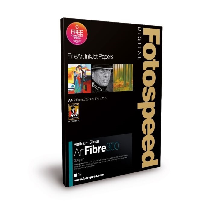 Fotospeed Platinum Gloss Art Fibre 300 g/m² - A3+, 25 feuilles