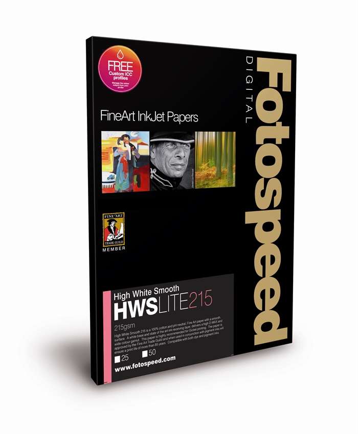 Fotospeed High White Smooth LITE 215 g/m² - A2, 25 feuilles.