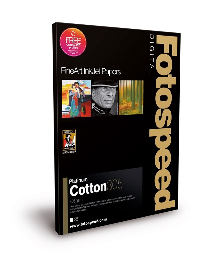 Fotospeed Platinum Cotton 305 g/m² - A4, 25 feuilles